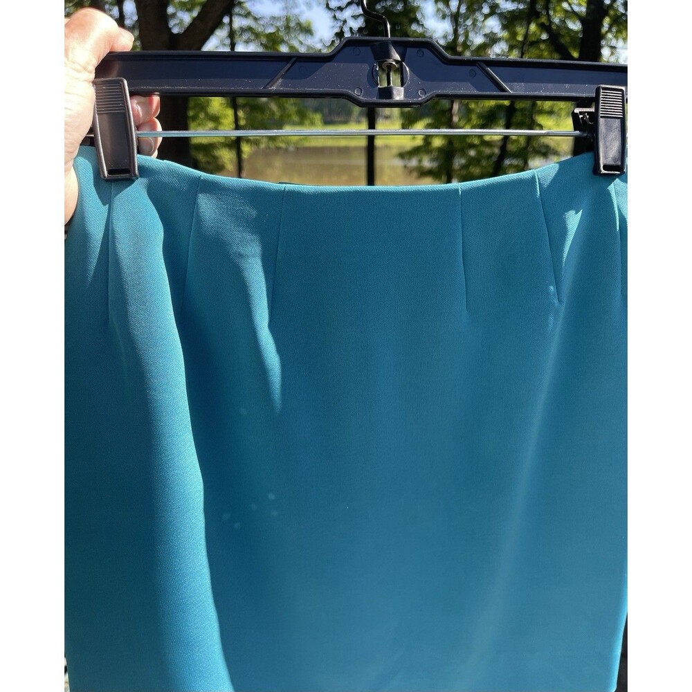 Vintage Thierry Mugler Pencil Skirt Lined Turquoise Col 9151 Ladies 36 Waist 26"
